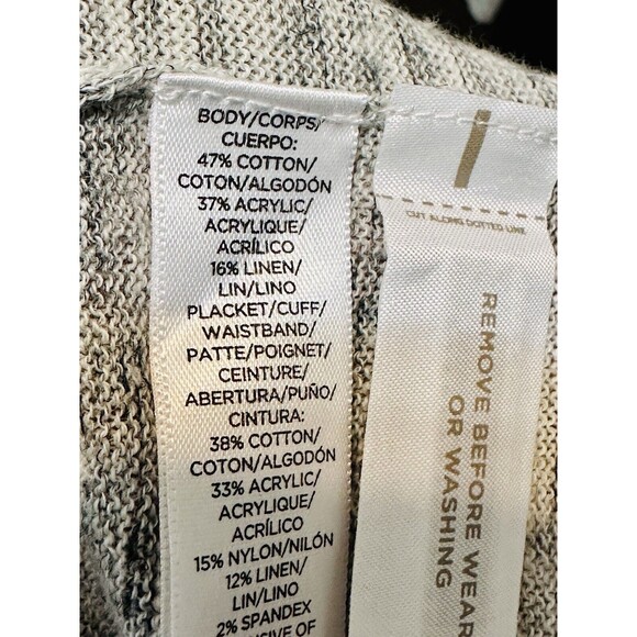 Lou & Grey Size S Marled Linen/Cotton Blend Cardigan Closet Staple Timeless - Picture 12 of 12